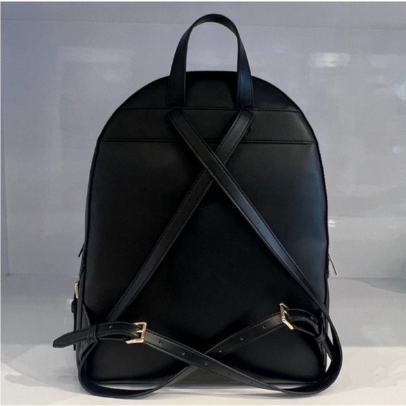 Michael Kors Jaycee Medium Pebbled Leather Backpack Black - Picture 7 of 12
